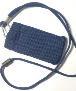 Lanyard met kaart of telefoonsok blauw-506