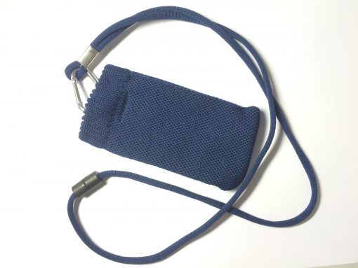 Lanyard met kaart of telefoonsok blauw-506