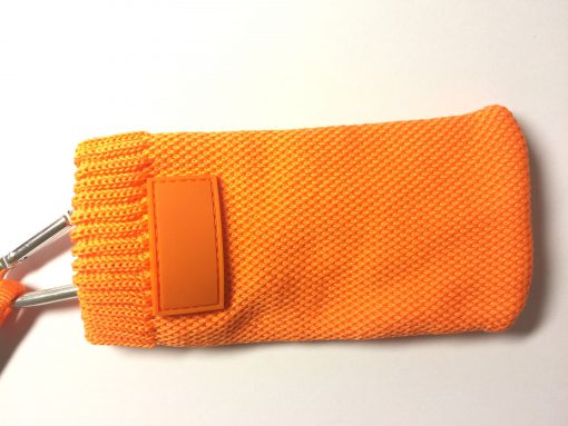 Lanyard met kaart of telefoonsok oranje-508